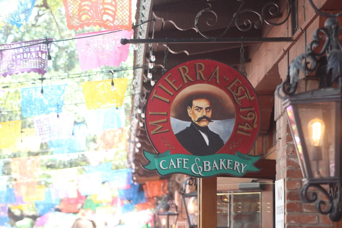 Mi Tierra Cafe and Bakery neon sign at Market Square in San Antonio